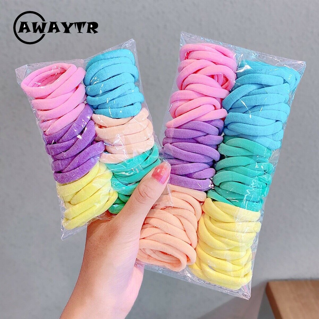 Bộ 50 sợi dây thun cột tóc thời trang cho nữ