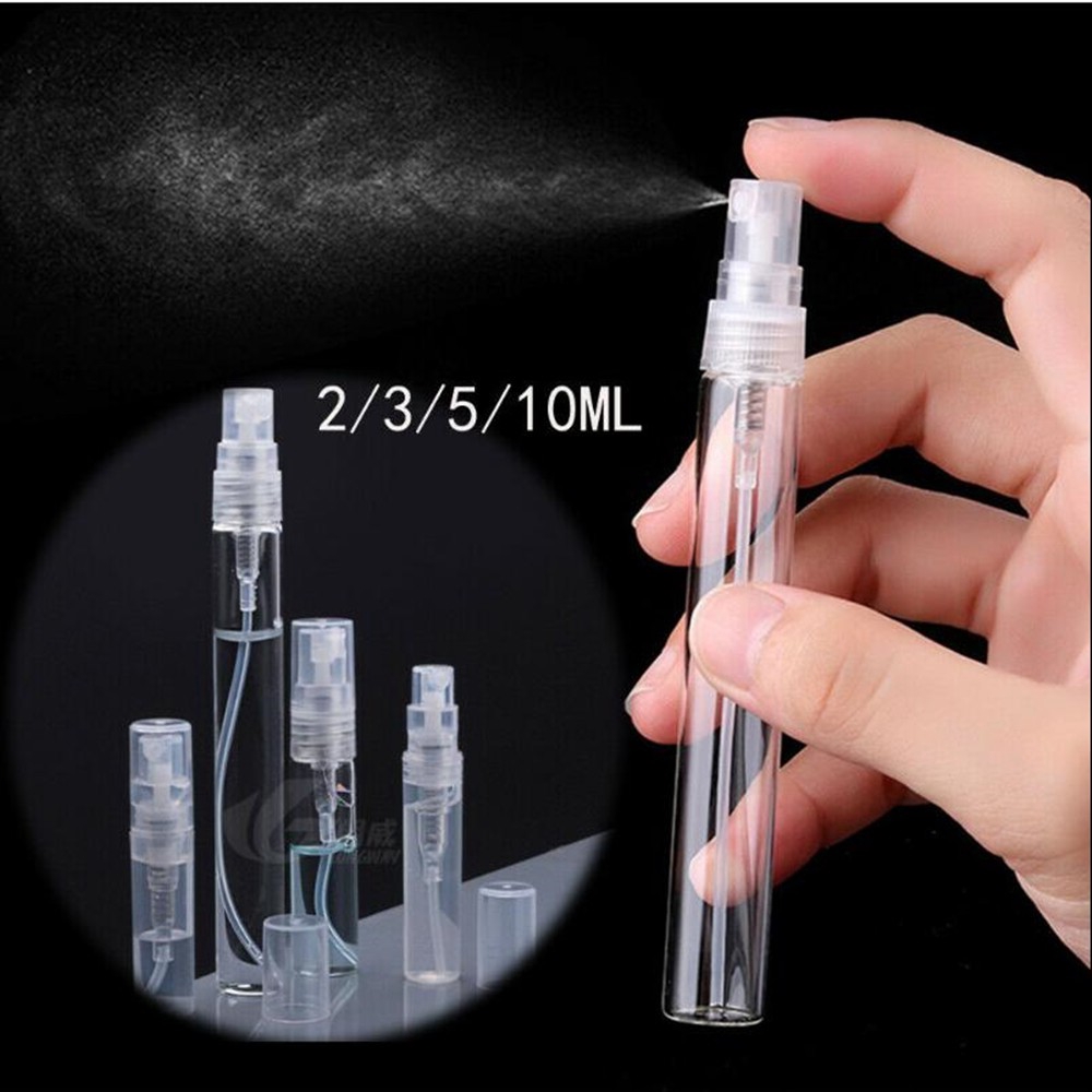 5 Chai thủy tinh rỗng có đầu xịt mini dễ thương dùng để chiết nước hoa dung tích 2-5ml