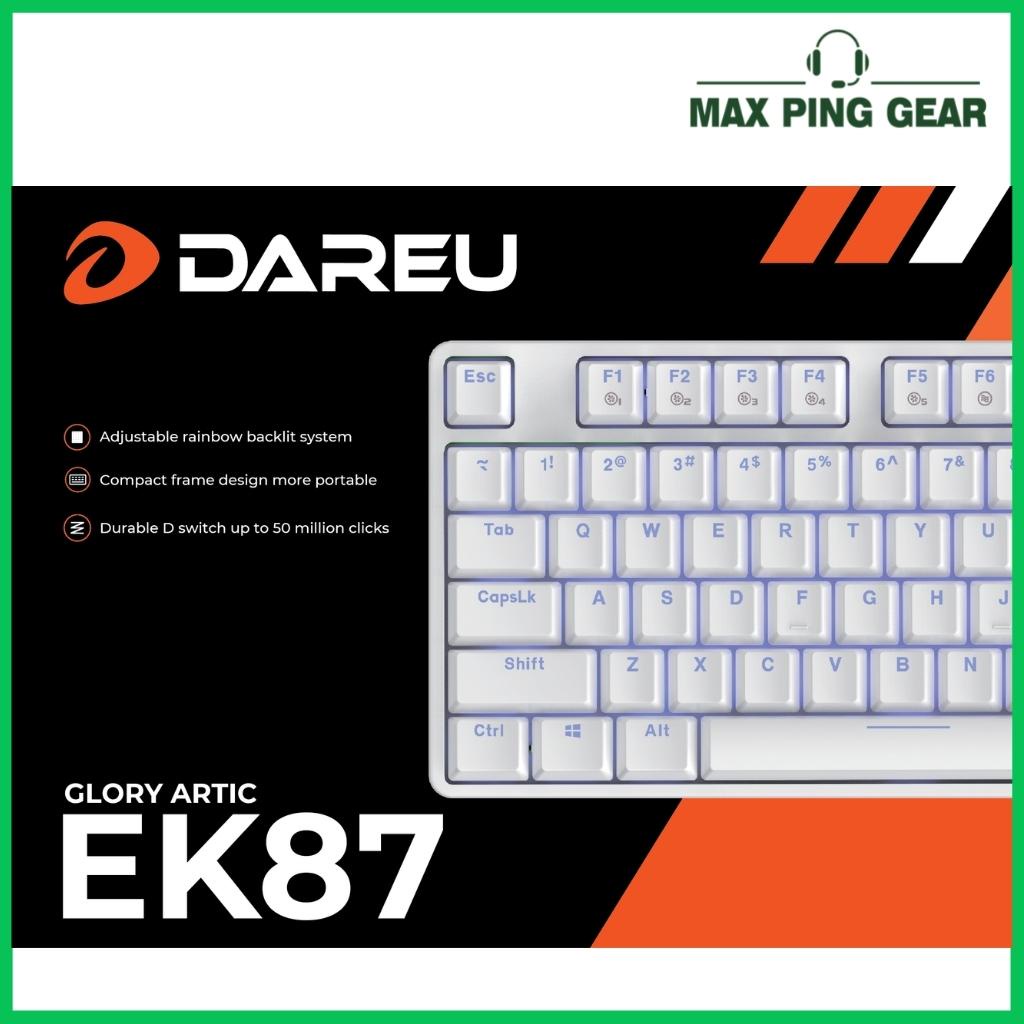 Bàn phím cơ Gaming DAREU EK87 WHITE  – Bàn phím màu trắng