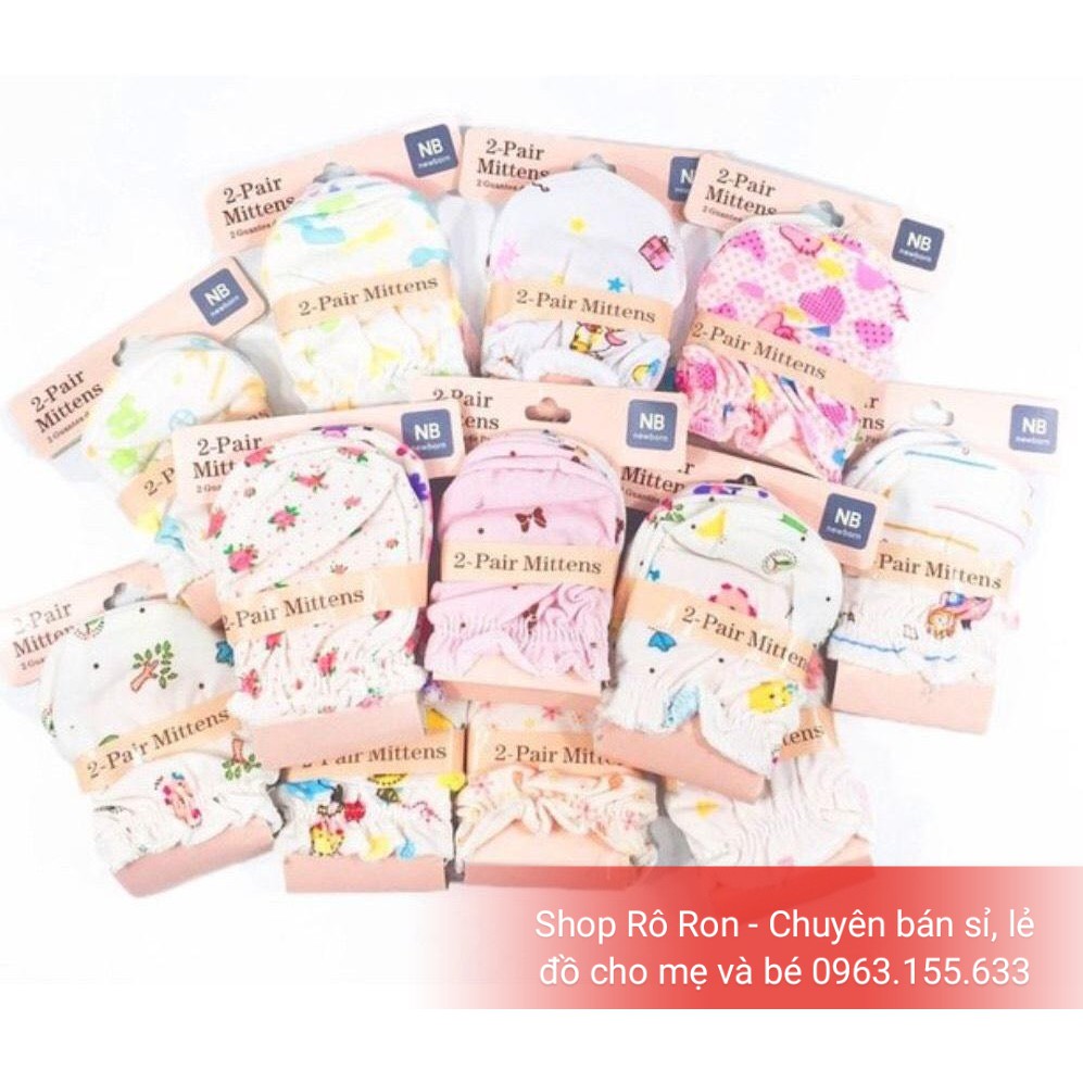 Set 2 đôi bao tay MITTEN - Vớ tay cho bé - Shop Rô Ron