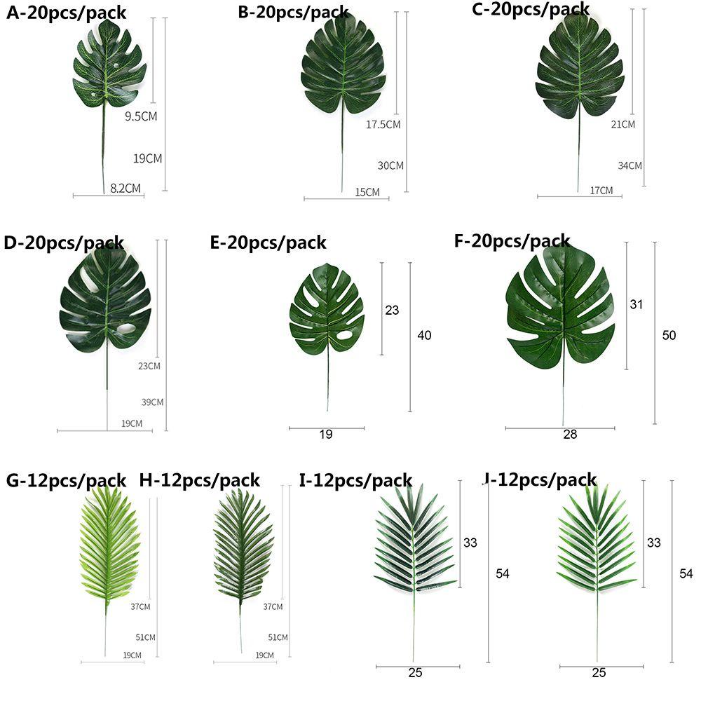 KUNHEV Set 12 / 20 Lá Cây Giả Để Bàn Trang Trí Tiệc Cưới