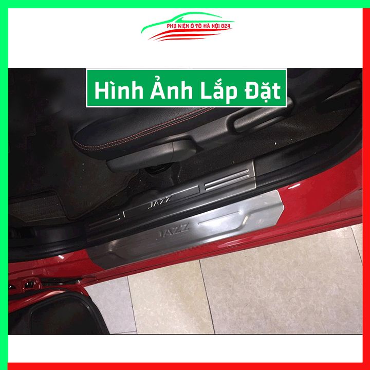 [Honda Jazz 2014-2019] Bộ Nẹp Bước Chân Trong Ngoài Bằng Inox Cho Ô Tô - Honda Jazz 2014-2019