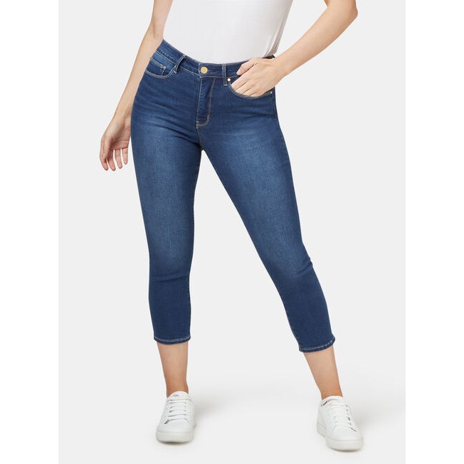 [60-70kg] Quần jean nữ 9 tấc mẫu trơn hàng co giãn mạnh lai suông