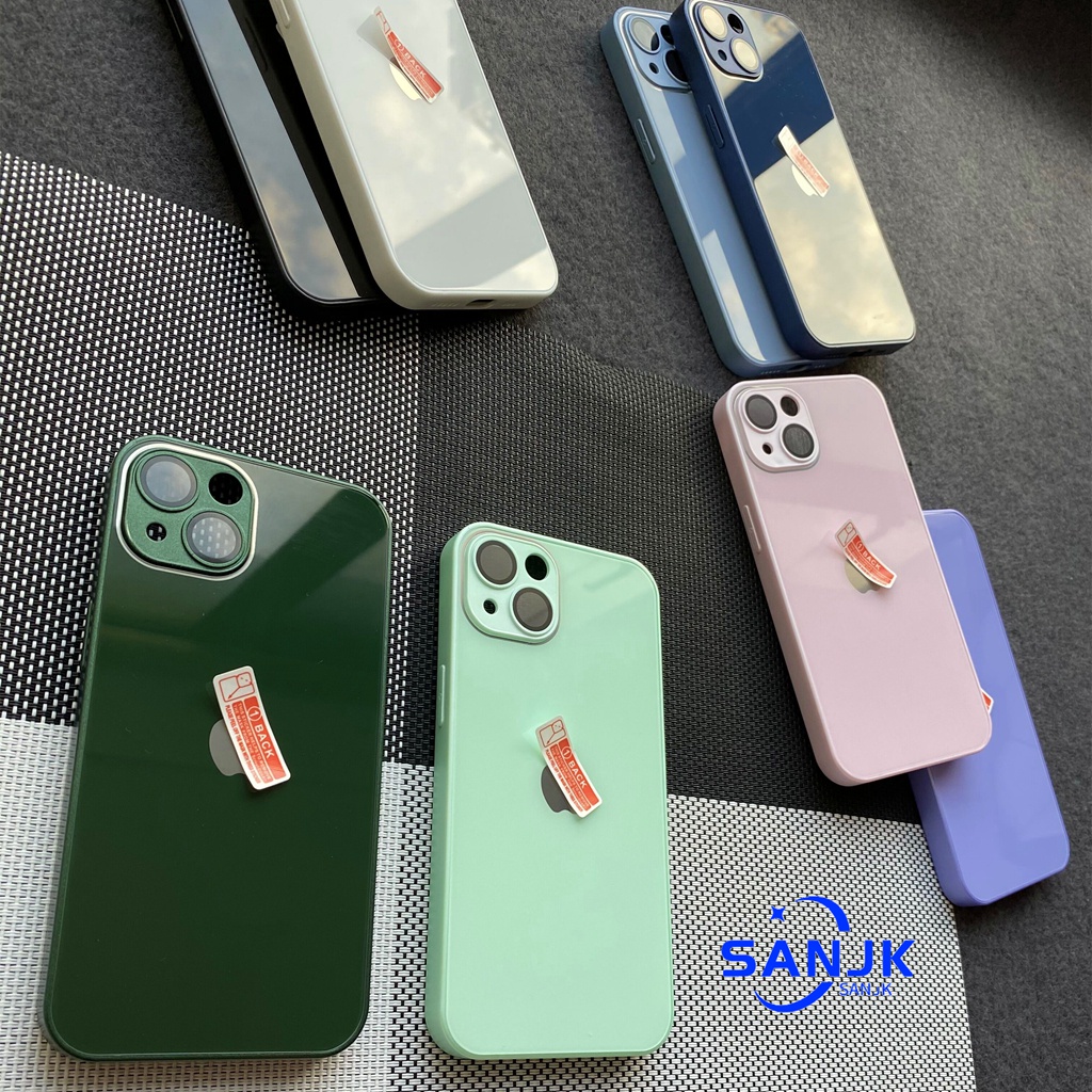 Ốp Điện Thoại Màu Trơn Bảo Vệ Ống Kính Máy Ảnh Cho iPhone 11 Pro Max 12 Pro Max 13 Pro Max