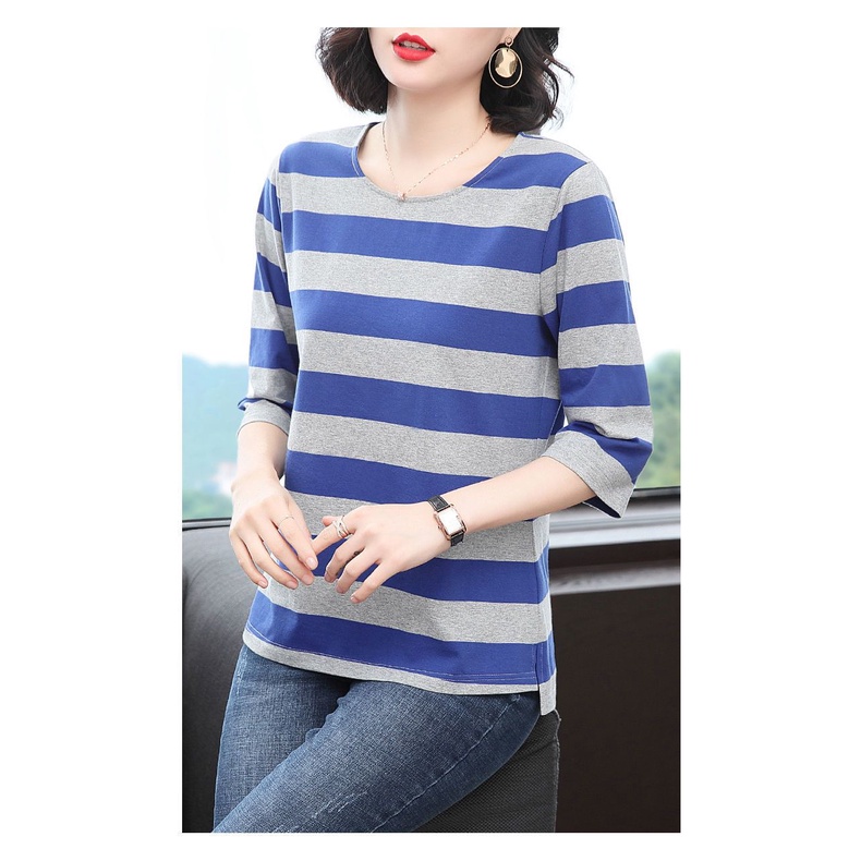Áo Thun Ba Lỗ Kẻ Sọc Dáng Rộng Thời Trang Mùa Thu Cho Nữ