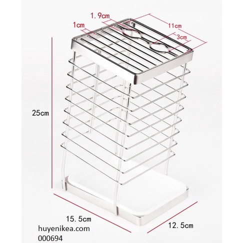 Kệ inox 304 để dao thớt, đũa tiện lợi