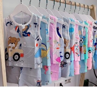 Set 3 bộ lanh ba lỗ Quảng Châu- Chất mỏng mát màu ngẫu nhiên