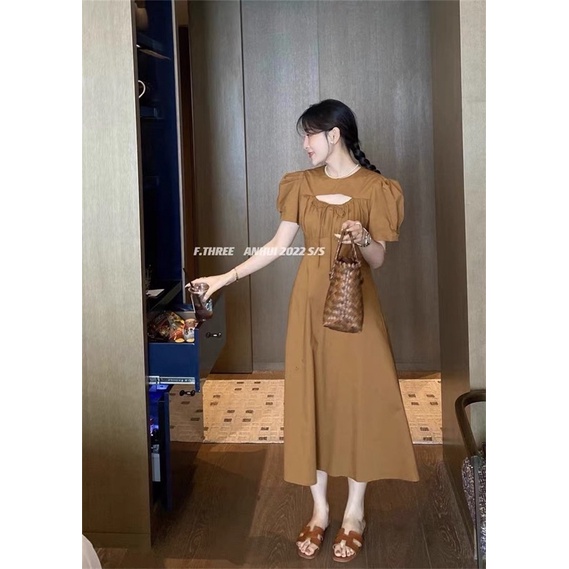 Váy dúm ngực tay bồng