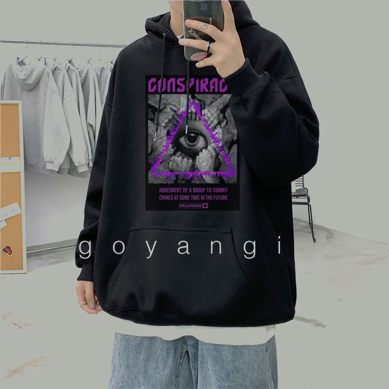 Áo hoodie Conspiracy oversize Unisex phong cách Hàn Quốc | BigBuy360 - bigbuy360.vn
