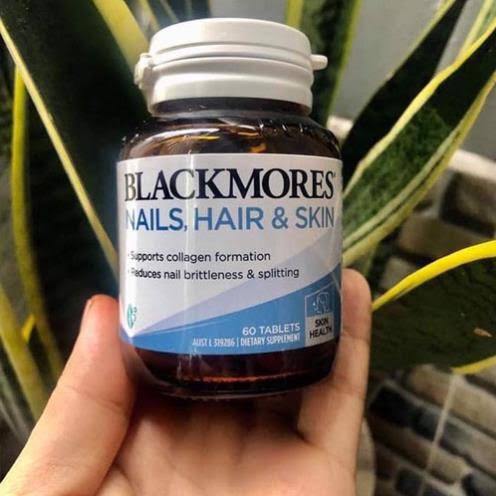 Viên uống chăm sóc tóc, da, móng Nail, Hair and Skin Blackmores Úc 60 viên