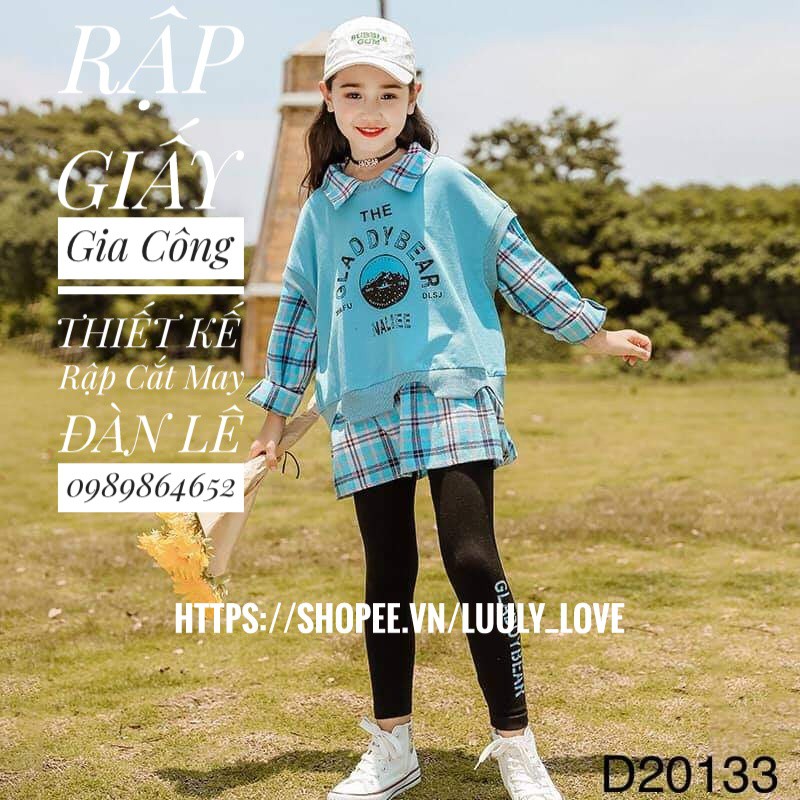 Rập giấy165 Rập giấy cắt may áo dài+ váy (1-12t)