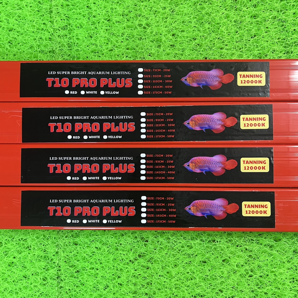Đèn T10 Pro PLUS 4 Hàng Bóng 12000K - Đỏ Cá Không Đỏ Nước - Tanning Cá Rồng Huyết Long