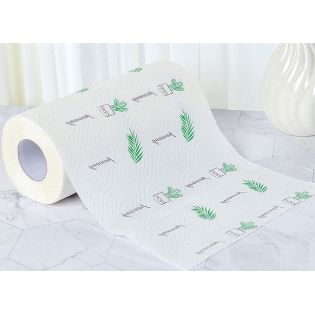Cuộn khăn giấy thấm dầu ăn, lau tay hình củ quả đa năng