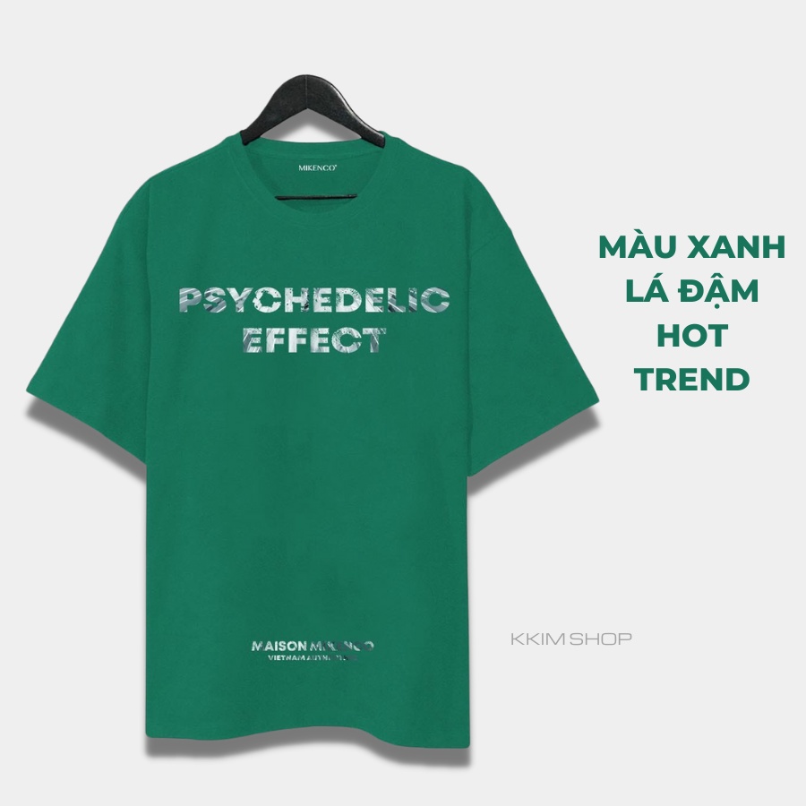Áo Thun Tay Lỡ MIKENCO Psychedelic Effect, áo phông unisex Form rộng oversize, chất liệu Cotton. KKIM Shop