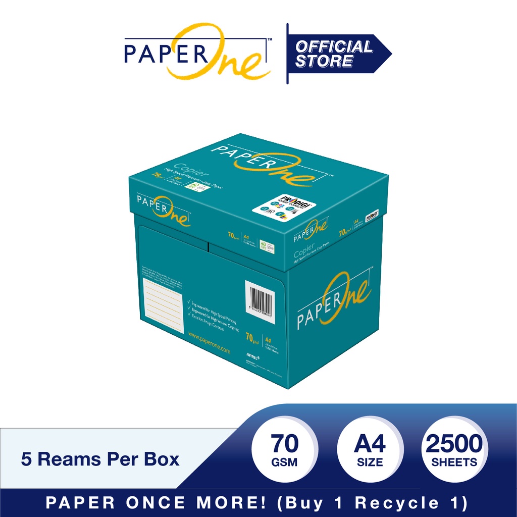 Giấy in cao cấp PaperOne Copier A4 70 gsm (Thùng)
