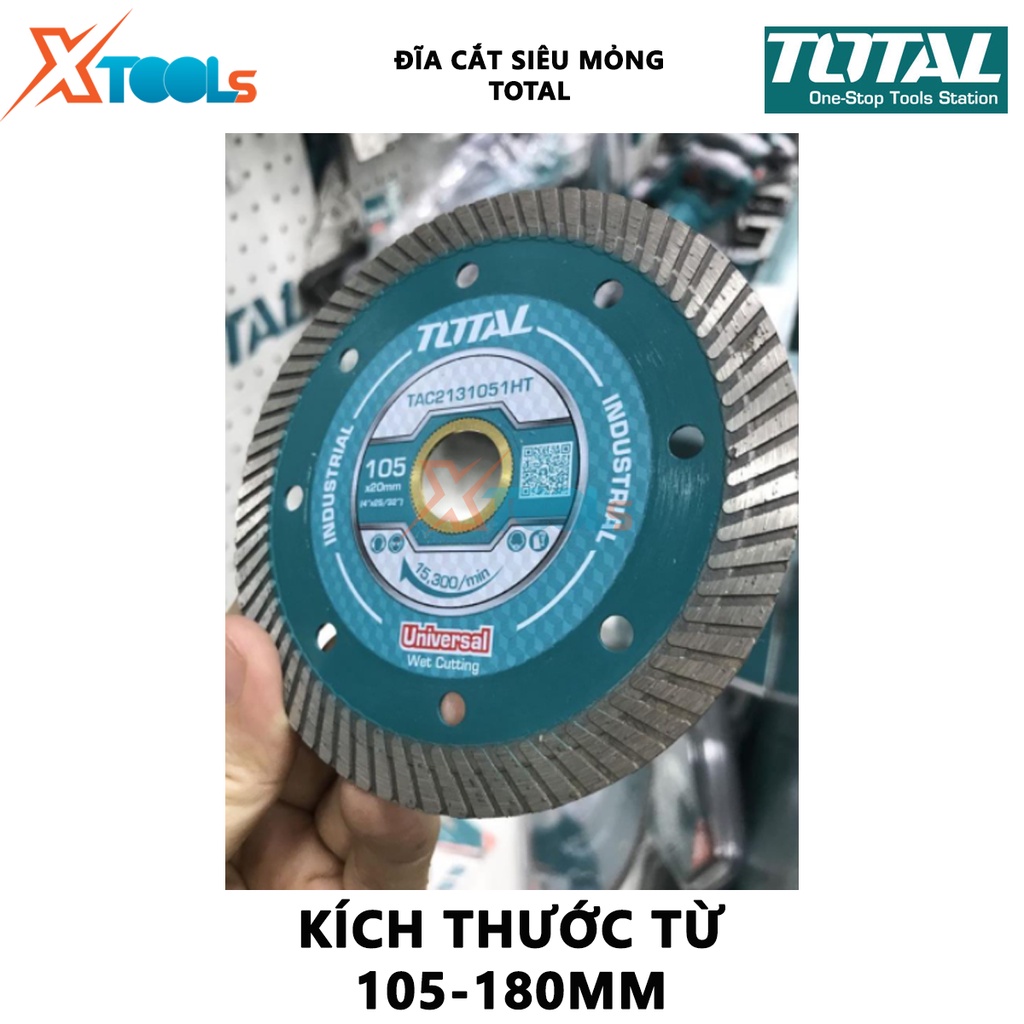 Đĩa cắt siêu mỏng TOTAL | Đĩa cắt Size: 105-125X20-22.2mm Độ dày lưỡi: 0.8-1.0mm [CHÍNH HÃNG ][XTOOLS]