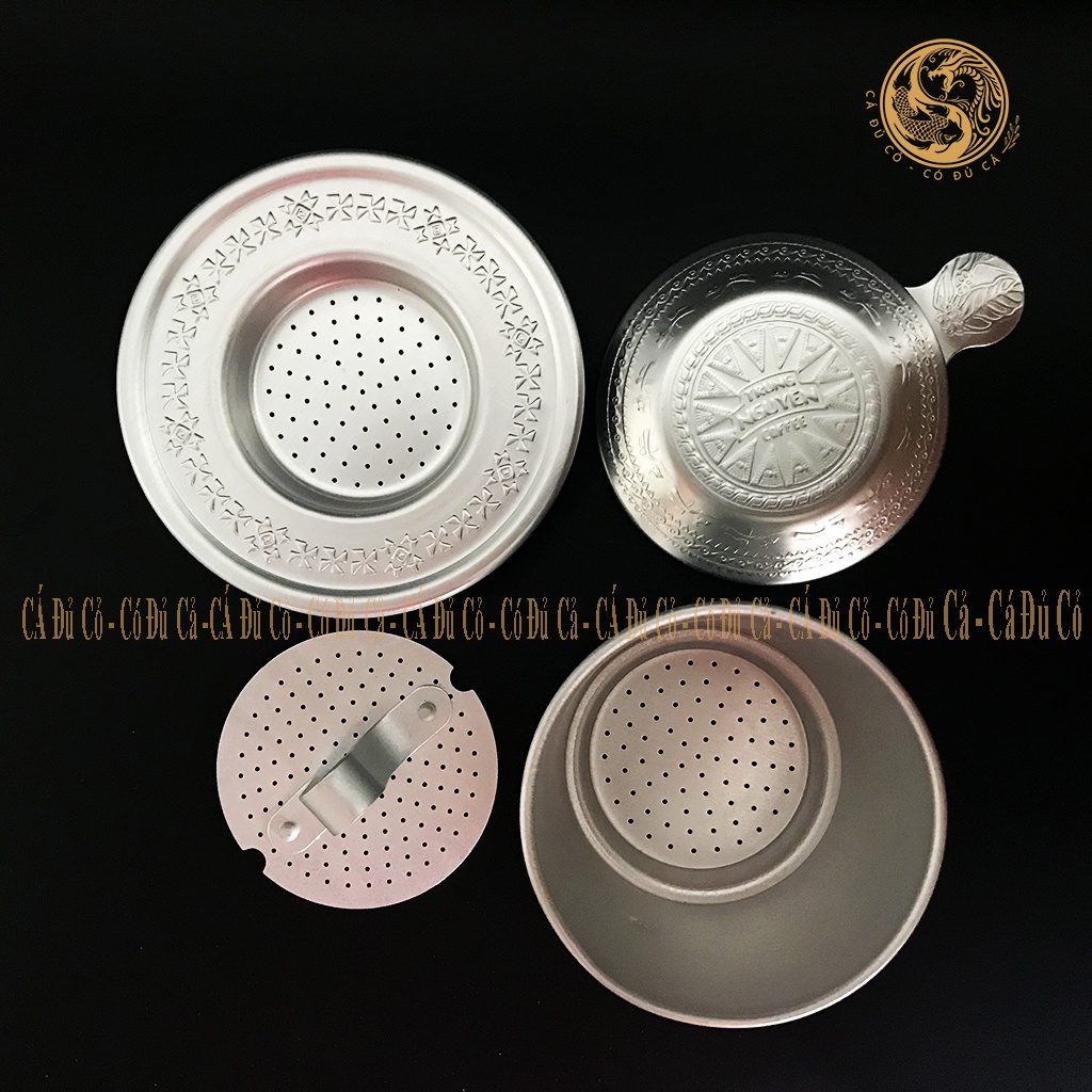Phin pha cà phê hoa văn trống đồng phin cafe nhôm Trung Nguyên