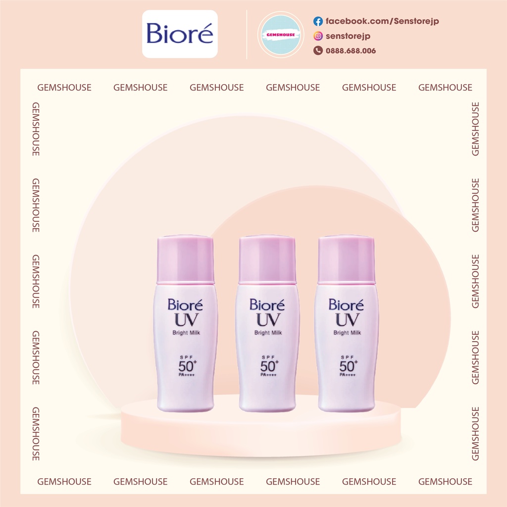 SỮA CHỐNG NẮNG TRANG ĐIỂM BIORE UV PERFECT BRIGHT MILK SPF 50+ PA++++ 30ML NỘI ĐỊA NHẬT