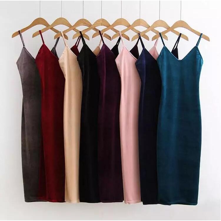 Váy Nhung 2 dây body T11-VN01 | BigBuy360 - bigbuy360.vn