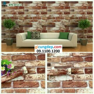 12m (6m2) Giấy dán tường giả gạch cũ