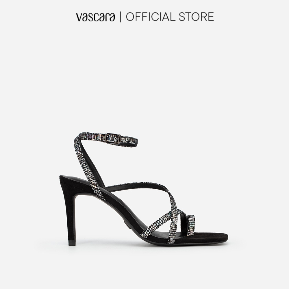 Vascara Giày Sandal Ankle Strap Quai Mảnh Vân Kỳ Đà SDN 0702 Màu Cầu Vồng