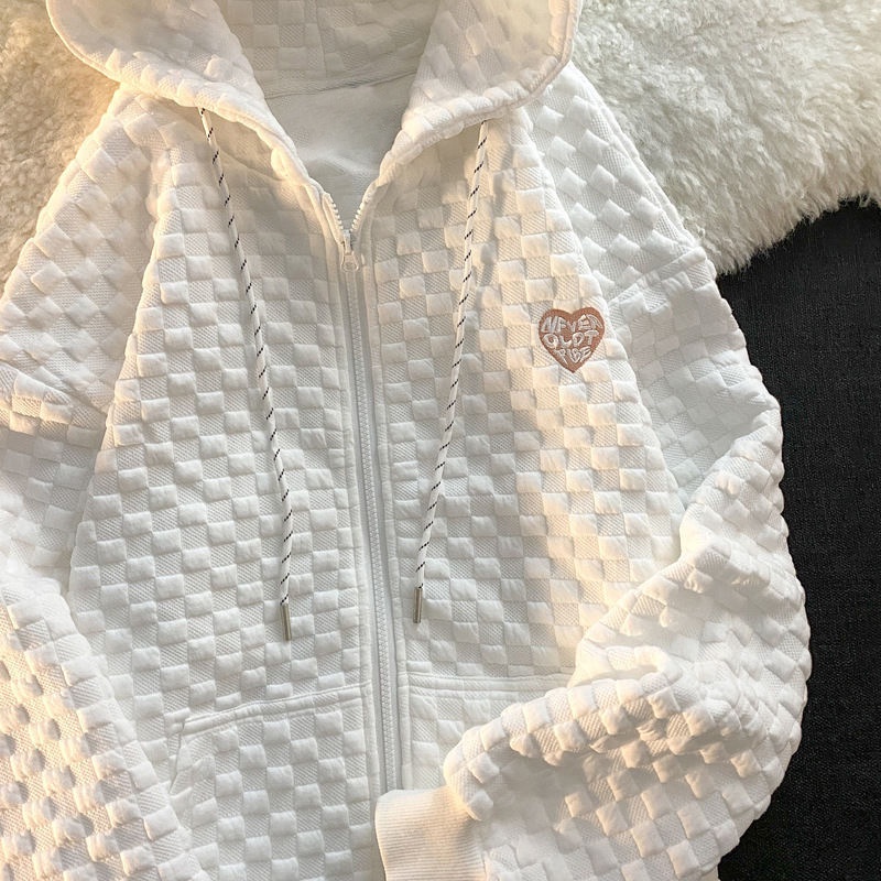 Áo Khoác Cardigan Có Nón Dáng Rộng Thiết Kế Đa Năng Phong Cách Hàn Quốc Mới Cho Nữ