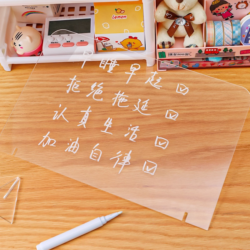 Bảng ghi chú trong suốt acrylic để bàn cute Gooo store