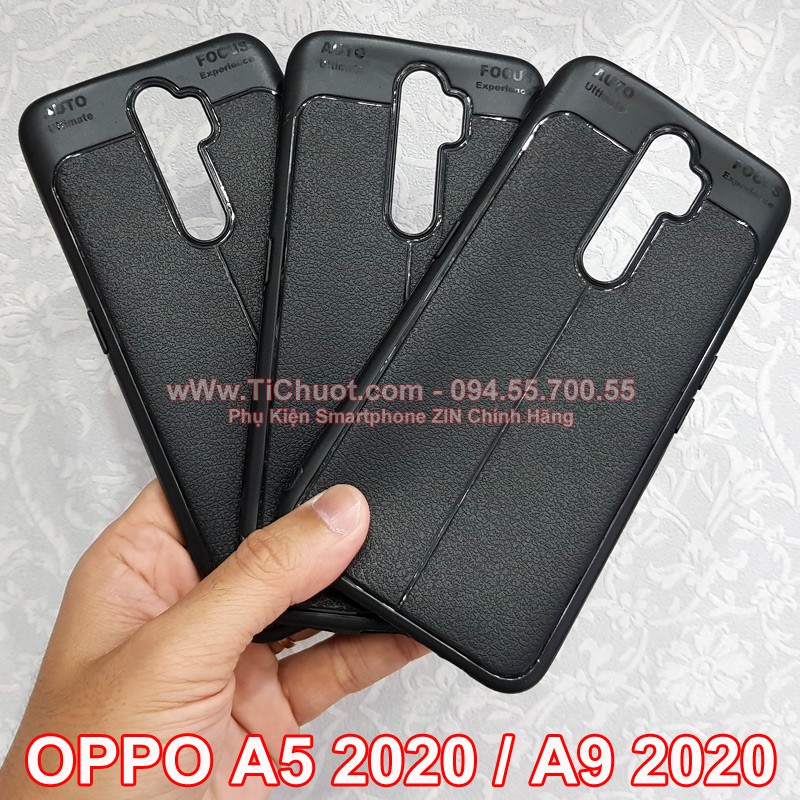 [Ảnh Thật] Ốp Lưng OPPO A5 2020, A9 2020 Dẻo Vân Giả Da Loại Thường