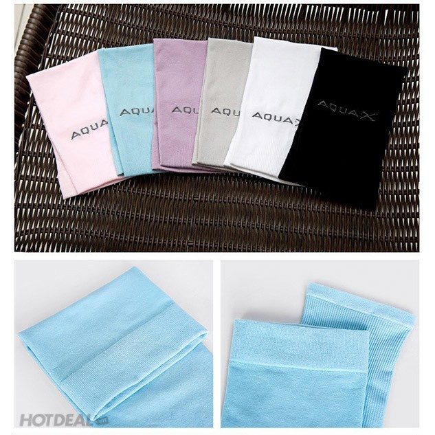 Găng tay chống nắng nhập Hàn AQUA X vải cotton mát thấm hút mồ hôi (không xỏ ngón)