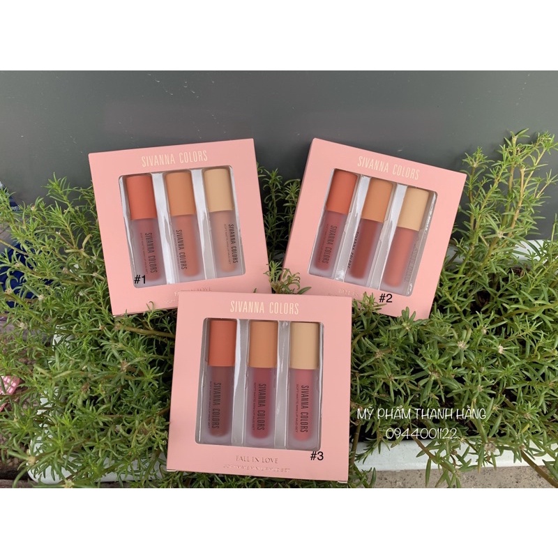 son sivanna FALL IN LOVE SOFT MATTE MIST LIP MUD SET