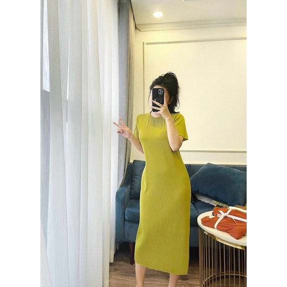 Váy Suông Nữ Dáng Dài Tăm Nhung Mát