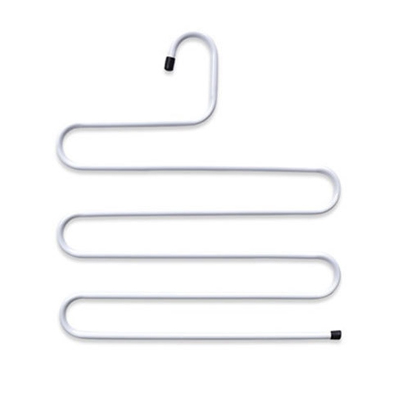 Móc Treo Quần Áo 5 Lớp Hình Chữ S Tiết Kiệm Không Gian Chống Trượt