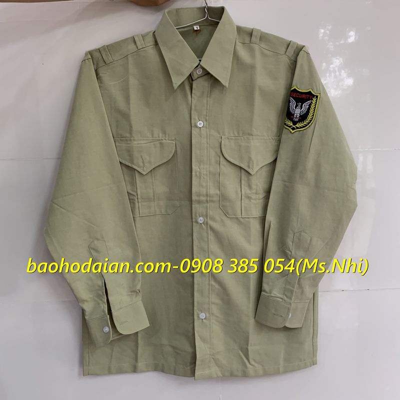 Áo bảo vệ dài tay màu xanh vỏ đậu chất vải kate ford thấm hút mồ hôi