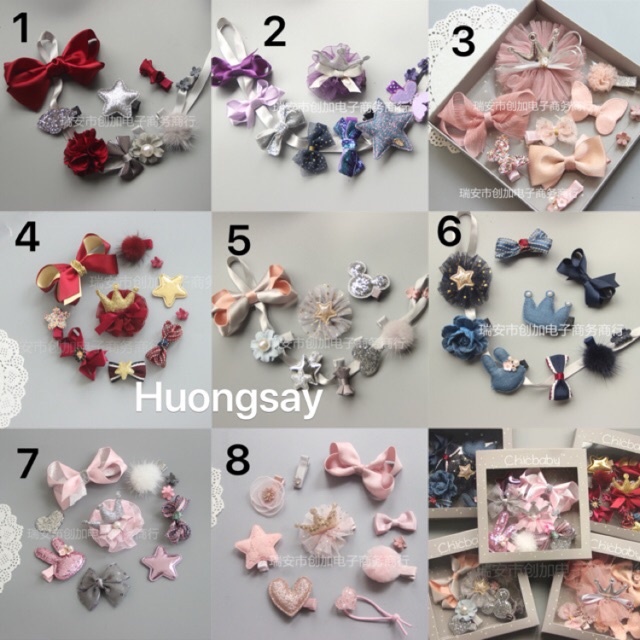 set 10 đồ kẹp tóc chicbaby- nhiều mẫu