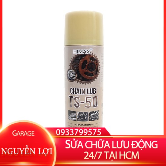 [ SỬA CHỮA LƯU ĐỘNG 24/7 HCM ] Chai xịt bôi trơn, bảo dưỡng sên xích Exciter, Winner, xe PKL sên phốt cao su TS50 300ml