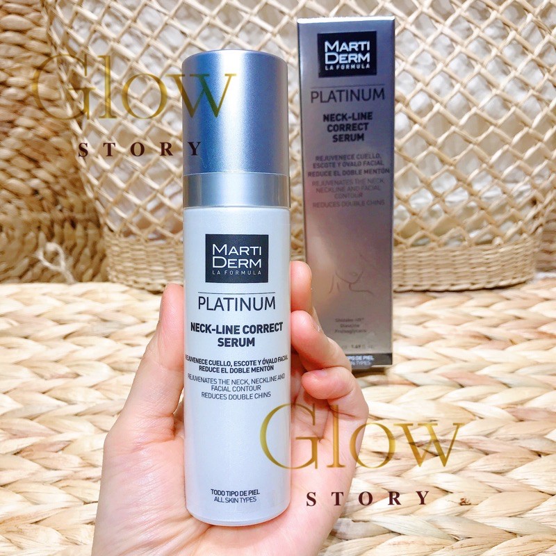 Serum tan mỡ nọng cằm, nếp nhăn, chảy xệ - MartiDerm Platinum Neck Line Correct Serum