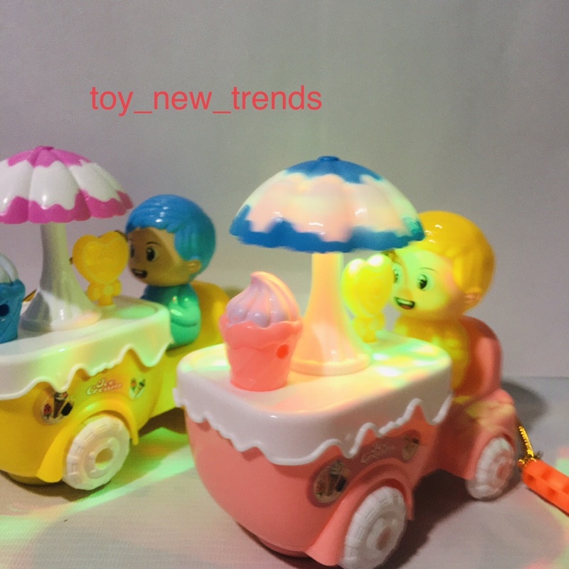 Đồ chơi , lồng đèn trung thu xe kem, có tay cầm, đèn led, nhạc vui nhộn, chạy pin AAA