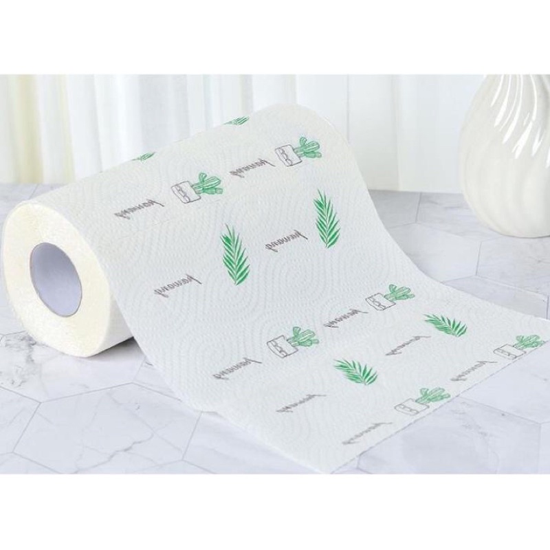 Cuộn khăn giấy thấm dầu hình hoa quả thấm dầu tốt