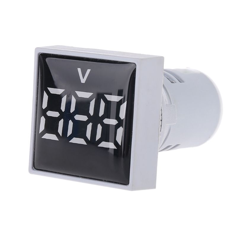 Vôn Kế Kỹ Thuật Số Màn Hình LED 22mm AC 20-500V Hình Vuông