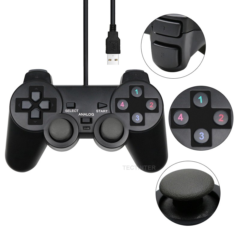 Tay cầm điều khiển chơi game USB cho máy tính WinXP/Win7/8/10