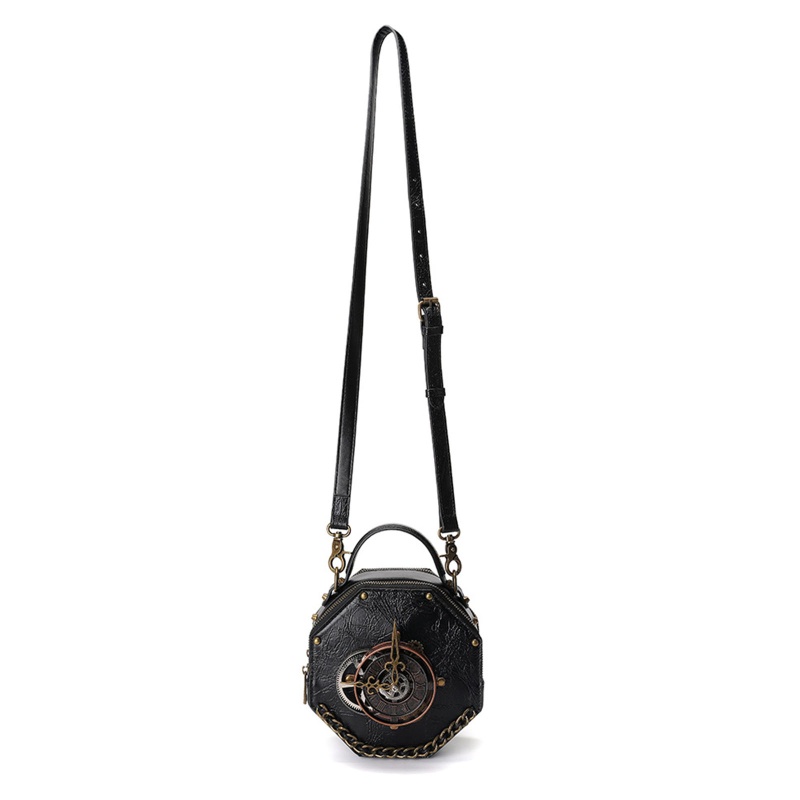 Túi Đeo Chéo Da PU 10MK Phong Cách Steampunk Gothic Cổ Điển Cho Nữ