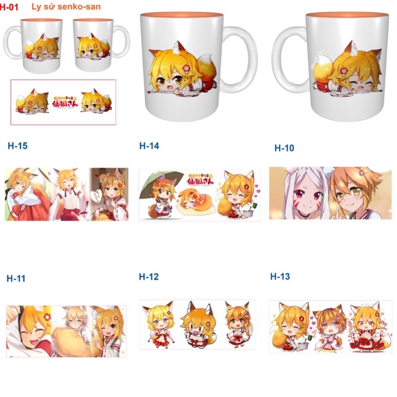 cốc sứ senko-san / ly hình senko -san