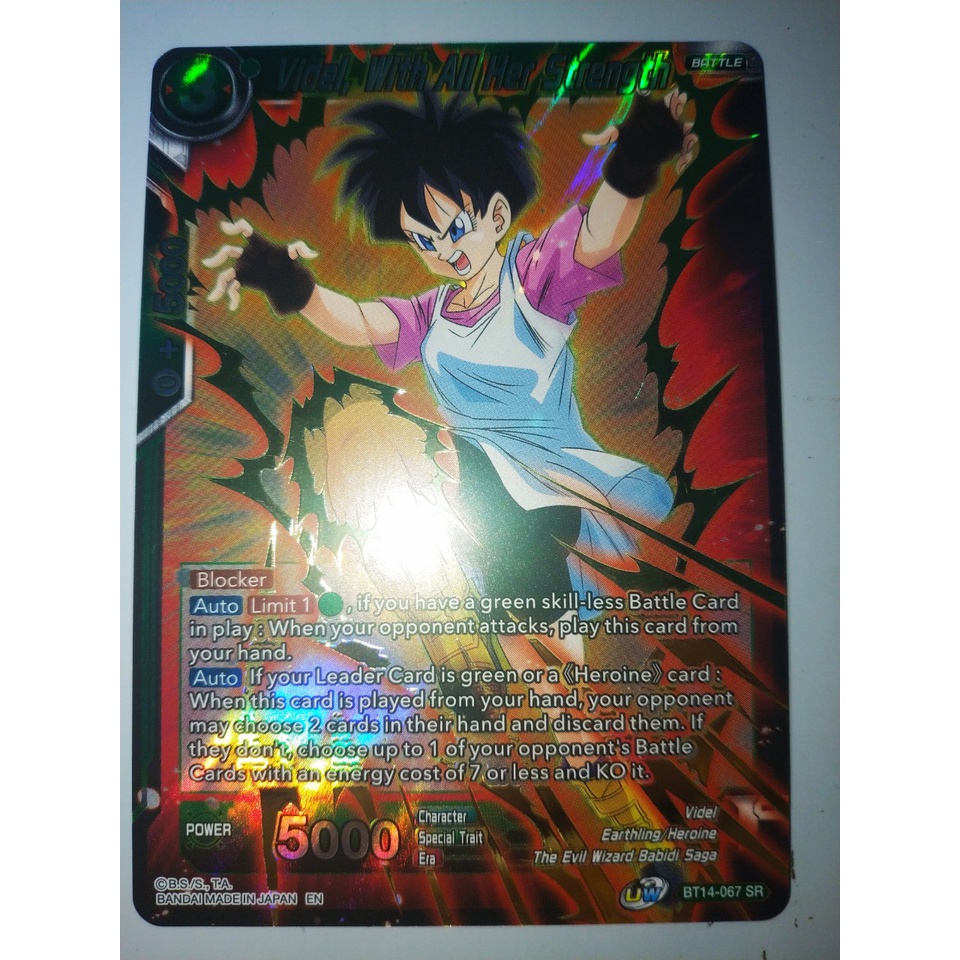 Thẻ bài Dragonball - TCG - Videl, With All Her Strength / BT14-067'