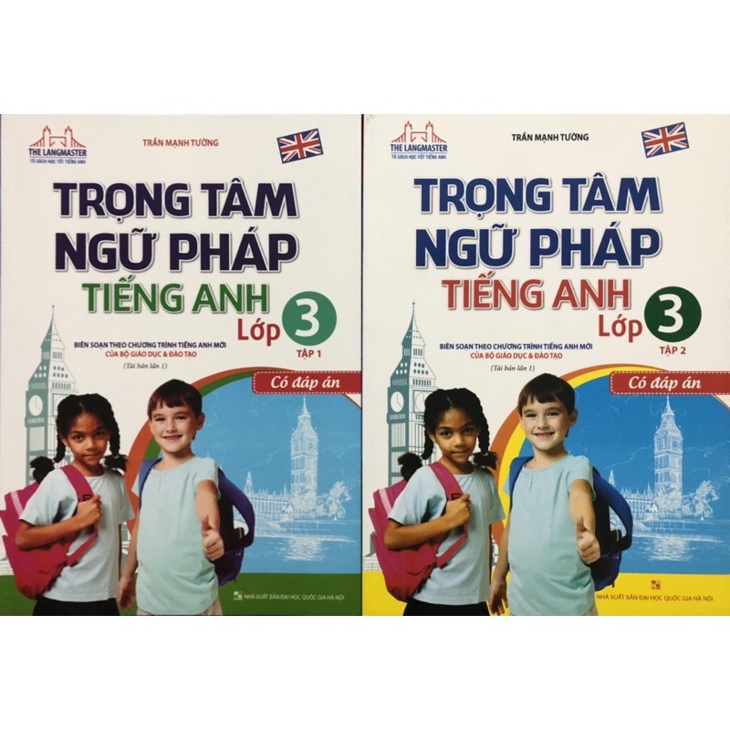 Sách - Trọng tâm ngữ pháp tiếng anh lớp 3 (Combo 2 tập)