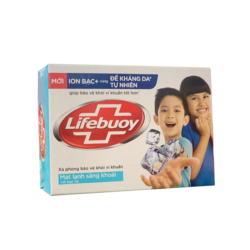 Xà bông cục Lifebouy 90g mát lạnh sảng khoái ( Xanh Lợt )