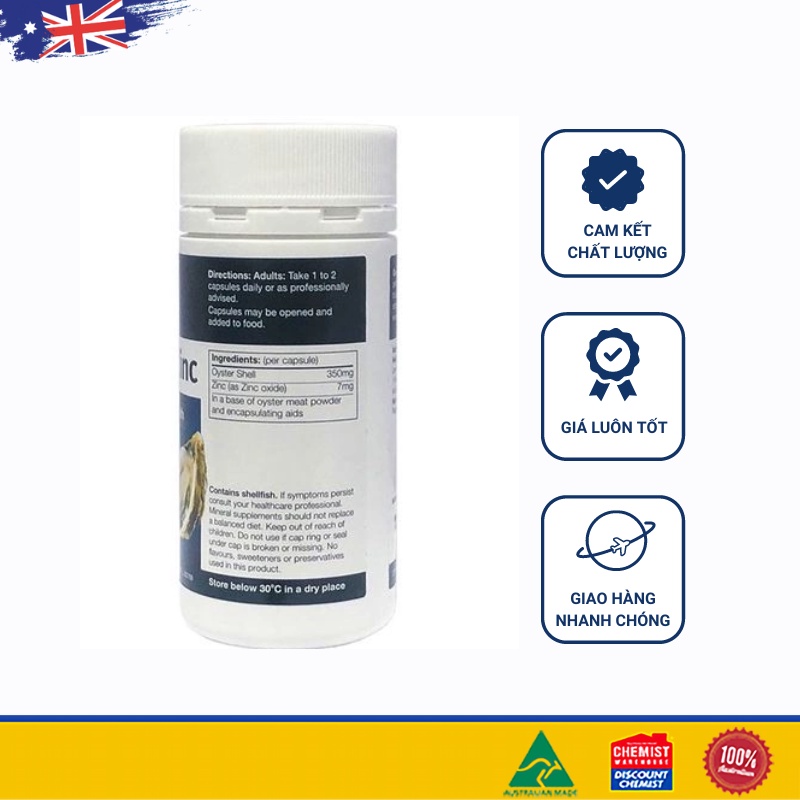 Viên uống Tinh chất hàu úc Goodhealth Oyster Plus Zinc 60 viên (SP3)
