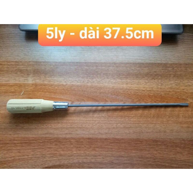 Tô vít cán gỗ 5 ly; 6 ly dài 37.5cm và 42 cm