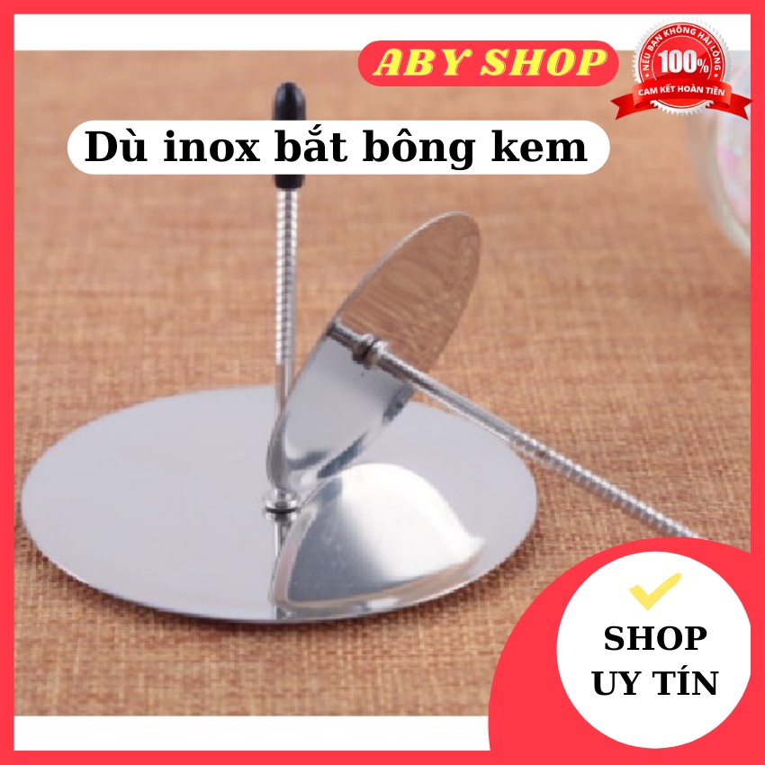 Dù inox bắt bông kem ⚡ HÀNG CAO CẤP ⚡ dù bắt kem đơn giản tiện lợi dễ sử dụng