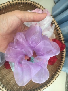 Dây cột tóc vải scrunchies voan