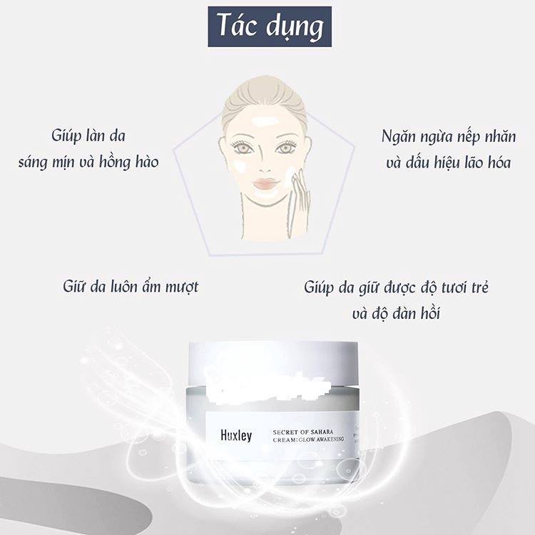 Combo Dưỡng Trắng Da, Dưỡng Ẩm Sâu Chiết Xuất Từ Xương Rồng Huxley (SR Grab Water 30ml + Kem Glow Awakening 50ml)